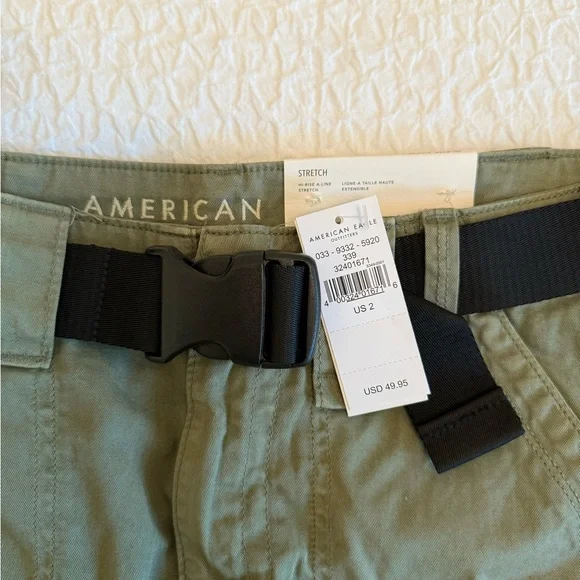 NWT American Eagle Hi-Rise A-Line Utility Skirt - Size 2 - Picture 4 of 10